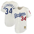 Los Angeles Dodgers #34 Fernando Valenzuela Player Cream Tomch Throwback Vapor Limited Stitched Jerseys