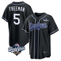 Los Angeles Dodgers #5 Freddie Freeman Player Black Tomch World Series Meet Carbon Limited Home Stitched Jerseys