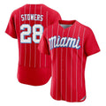 Miami Marlins #28 Kyle Stowers Player Red Tomch City Connect Home Limited Elite Stitched Jerseys