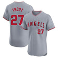 Los Angeles Angels #27 Mike Trout Player Gray Tomch Home Limited Elite Stitched Jerseys