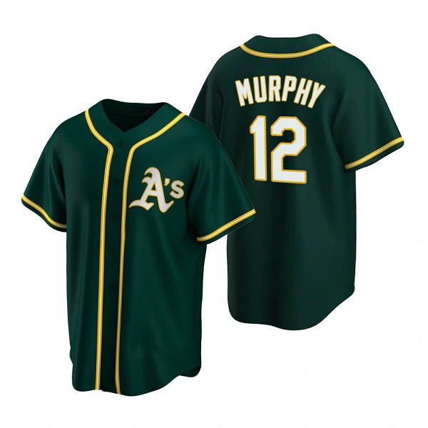 Oakland Athletics #12 Sean Murphy Green Tomch Cool Base Stitched Jersey