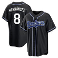 Los Angeles Dodgers #8 Enrique Hern¨¢ndez Player Black Tomch Carbon Limited Home Stitched Jerseys