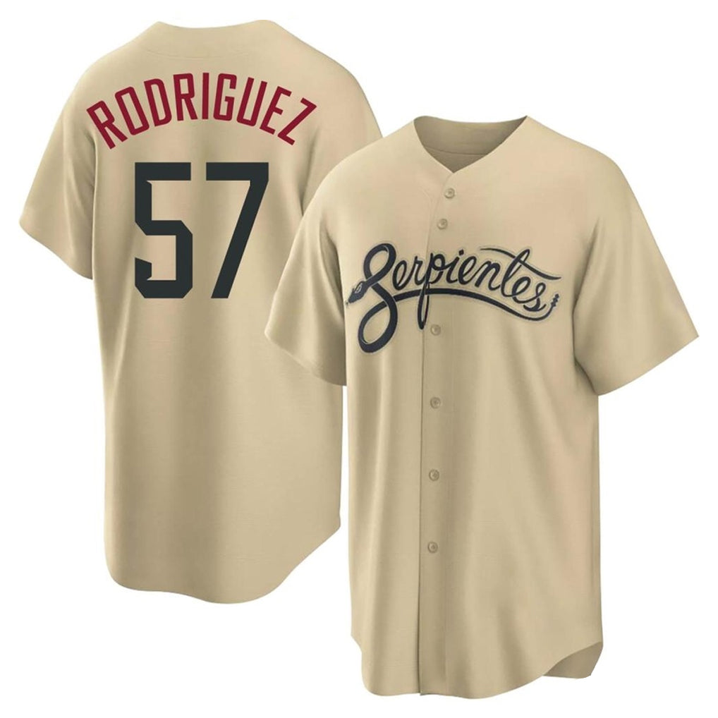Arizona Diamondbacks #57 Eduardo Rodriguez Player Tan Tomch City Connect Home Game Stitched Jerseys