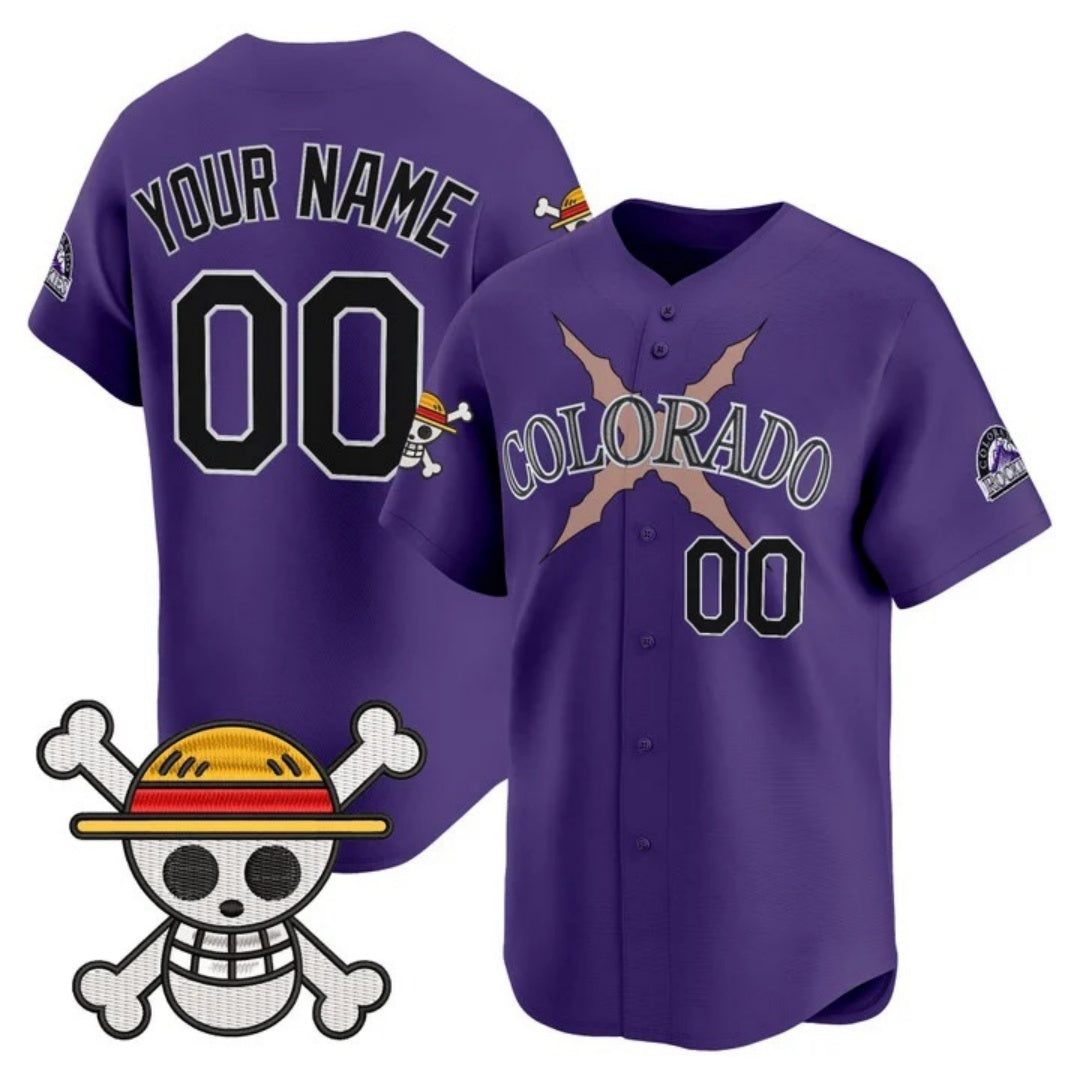 Custom Colorado Rockies x One Piece Purple Tomch Vapor Premier Limited Jersey - Stitched