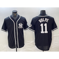 New York Yankees #11 Anthony Volpe Black White Tomch Cool Base Stitched Jersey