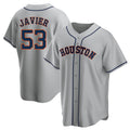 Houston Astros #53 Cristian Javier Player Gray Tomch Home Game Stitched Jerseys