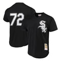 Chicago White Sox #72 Carlton Fisk Player Black Tomch Mitchell & Ness Cooperstown Collection Mesh Game Stitched Jerseys