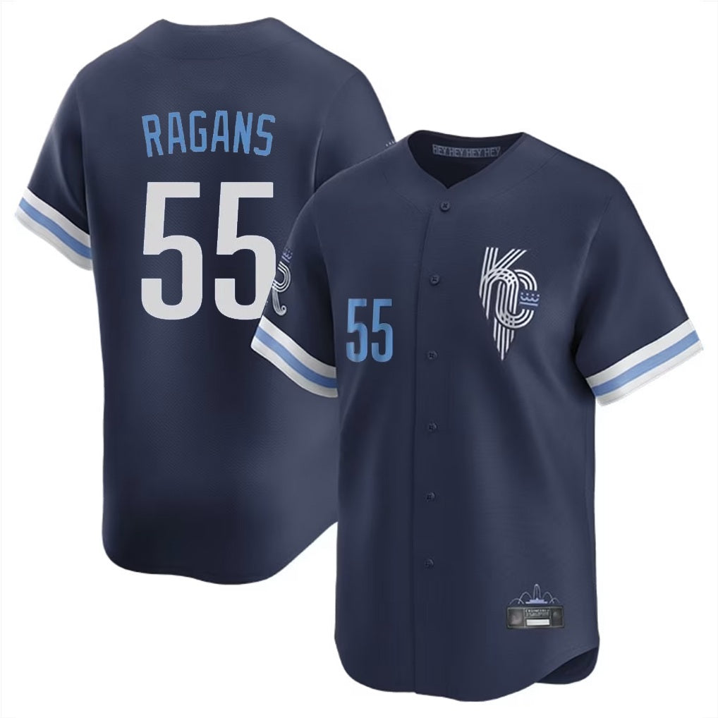 Kansas City Royals #55 Cole Ragans Player Navy Tomch City Connect Limited Home Stitched Jerseys