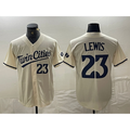 Minnesota Twins #23 Royce Lewis Number Cream Tomch Cool Base Stitched Jersey 2