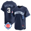 Chicago Cubs #3 Alex Bregman Player Navy Tomch City Connect 150th Anniversary Limited Home Stitched Jerseys