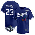 Los Angeles Dodgers #23 Kyle Tucker Player Royal Tomch World Series Limited Home Stitched Jerseys