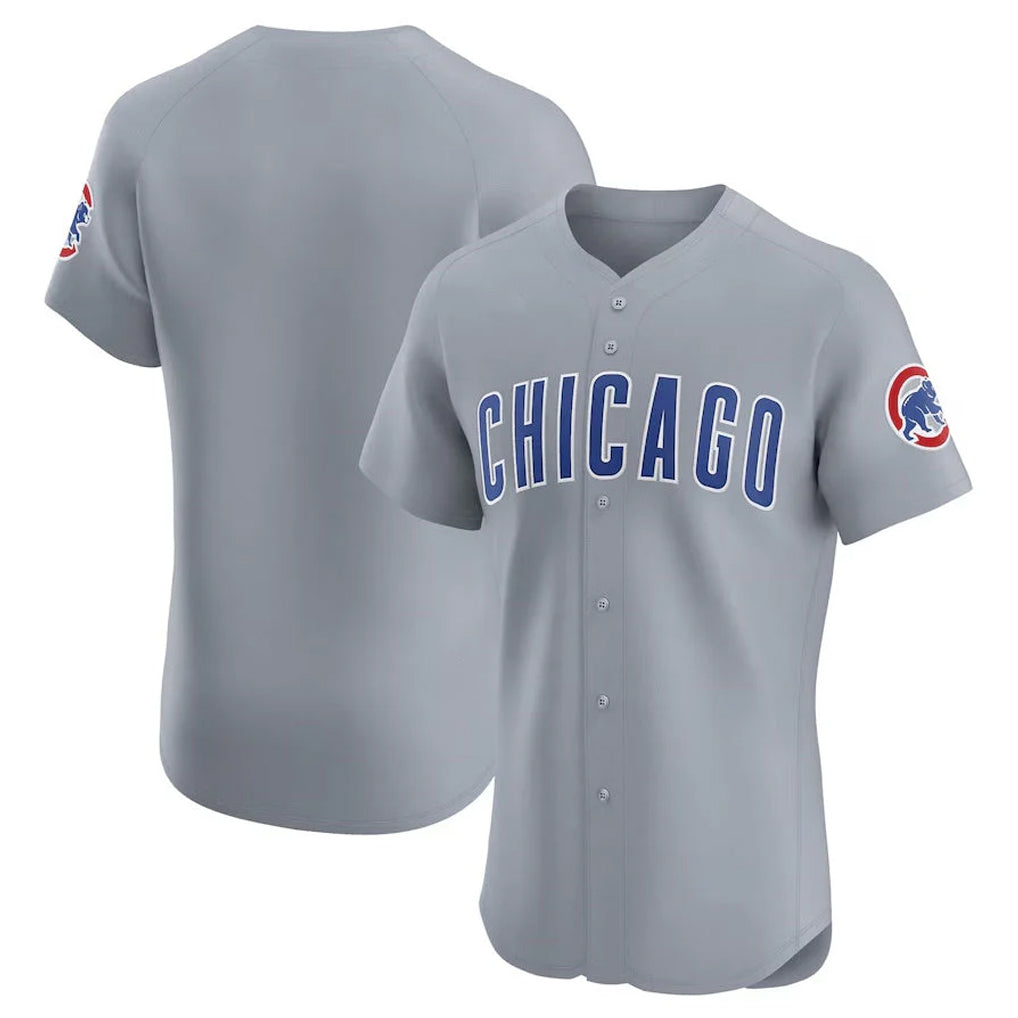 Chicago Cubs Gray Tomch Road Limited Elite Home Game Blank Player Stitched Jerseys