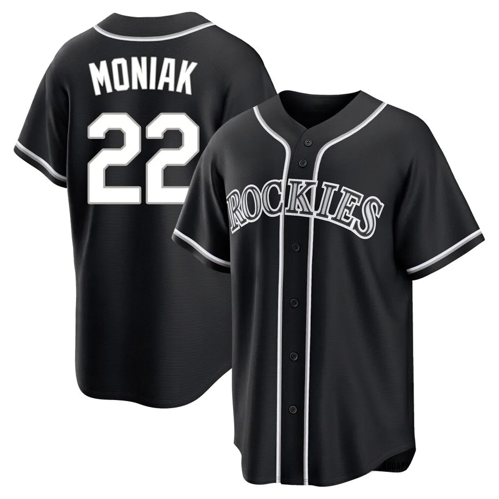 Colorado Rockies #22 Mickey Moniak Player Black Tomch Fashion Out Home Game Stitched Jerseys