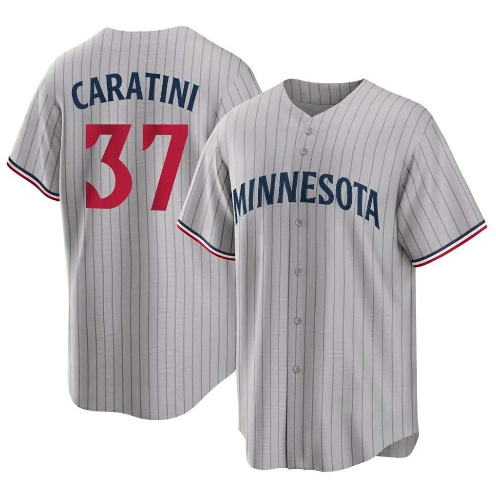 Minnesota Twins #37 Victor Caratini Player Gray TomchGame Limited Home Stitched Jerseys