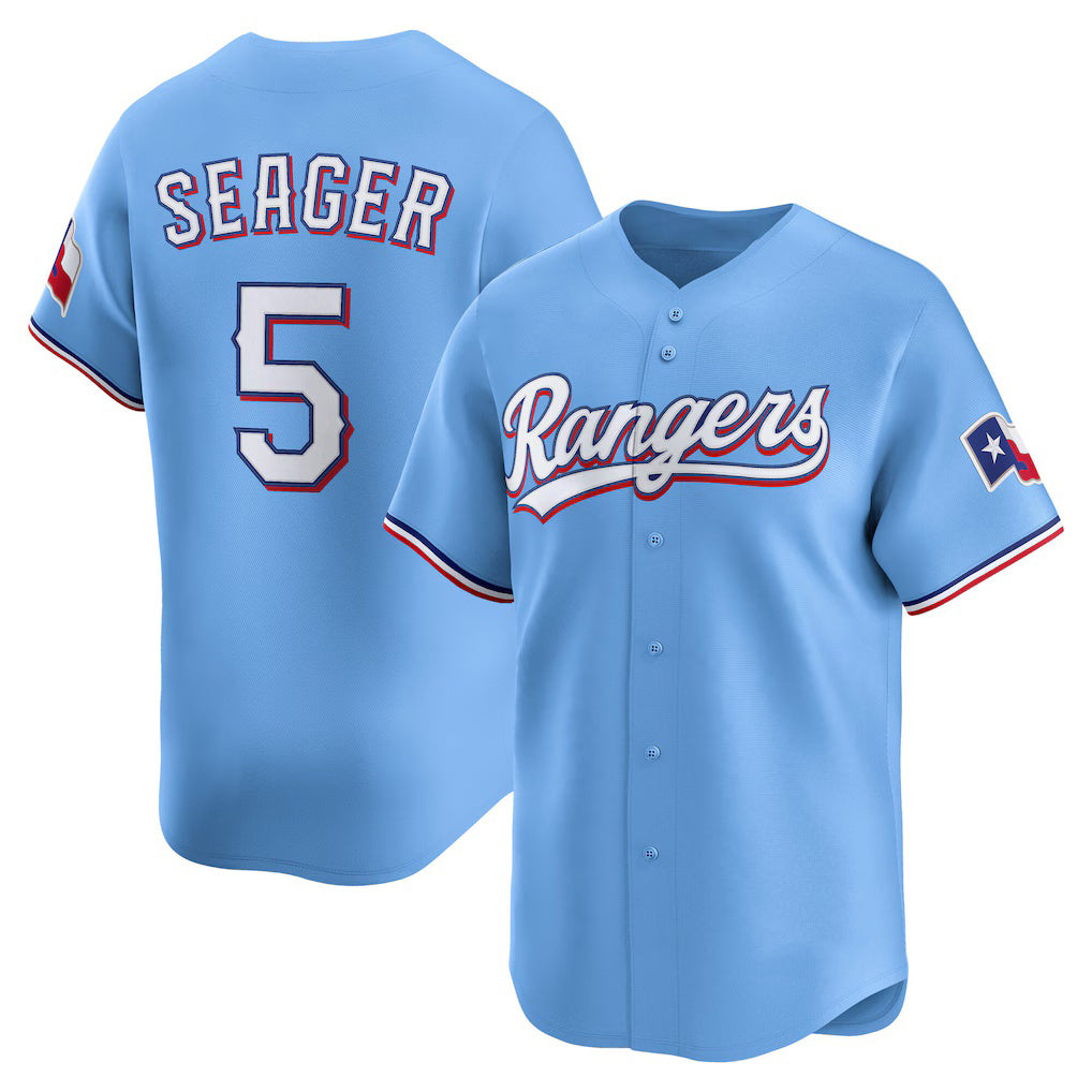 Texas Rangers #5 Corey Seager Light Blue Tomch Alternate Limited Player Jersey