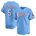 Texas Rangers #5 Corey Seager Light Blue Tomch Alternate Limited Player Jersey