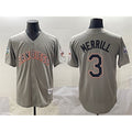 San Diego Padres #3 Jackson Merrill Gray Tomch Fashion Throwback With Patch Cool Base Stitched Jersey