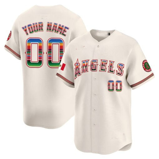 Custom Los Angeles Angels Mexico Vapor Premier Limited Jersey ¨C Cream Tomch