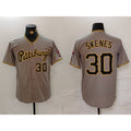Pittsburgh Pirates #30 Paul Skenes Number Grey Tomch Stitched Jersey