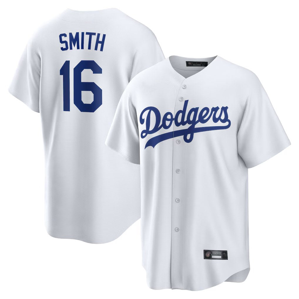 Los Angeles Dodgers #16 Will Smith Player White Tomch Game Home Stitched Jerseys