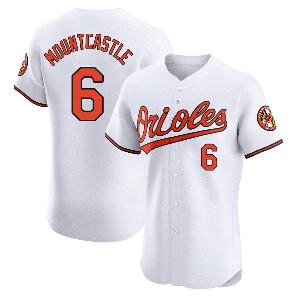 Baltimore Orioles #6 Ryan Mountcastle Player White Tomch Limited Elite Home Game Stitched Jerseys