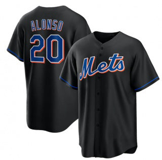 New York Mets #20 Pete Alonso Black Tomch 2022 Cool Base Stitched Jersey