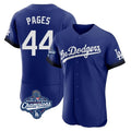 Los Angeles Dodgers #44 Andy Pages Player Royal Tomch World Series Meet City Connect Elite Home Stitched Jerseys