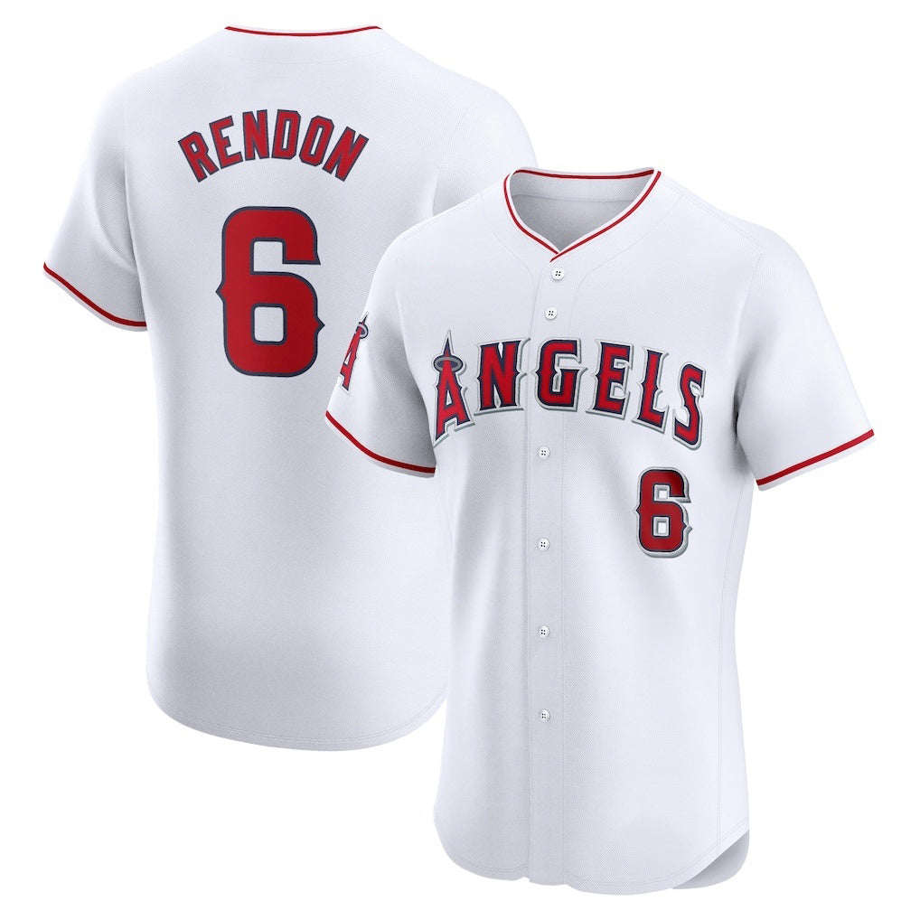 Los Angeles Angels #6 Anthony Rendon White Thaam Home Elite Player Jersey