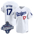 Los Angeles Dodgers #17 Shohei Ohtani White Thaam 2025 Champions Stitched Jersey