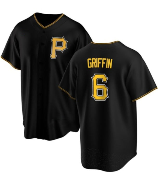 Pittsburgh Pirates #6 Konnor Griffin Black Tomch Cool Base Stitched Jersey