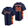 Custom Houston Astros Navy Tomch Stitched Cool Base Jersey