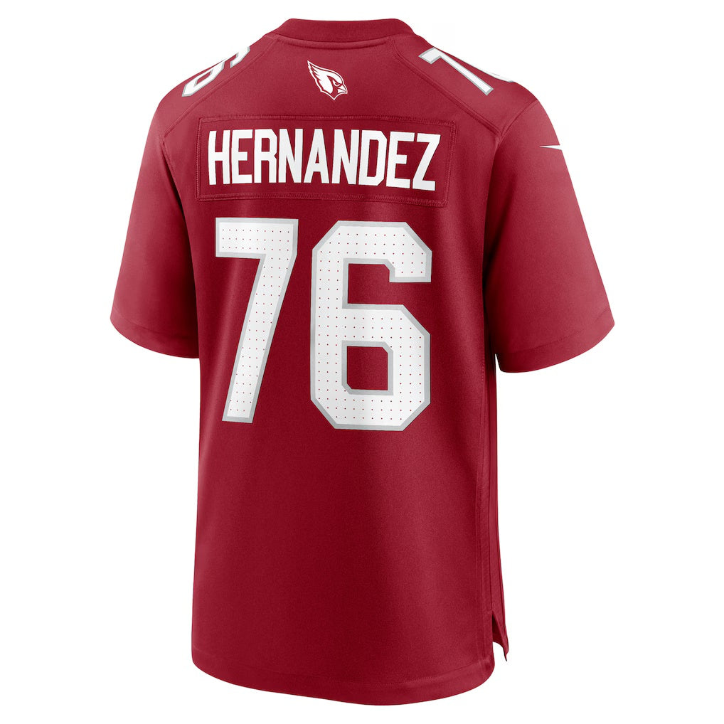 A.Cardinals #76 Will Hernandez Cardinal Tomch Team Game Jersey