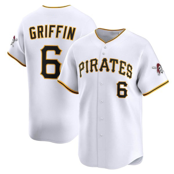 Pittsburgh Pirates #6 Konnor Griffin White Tomch Home Limited Jersey