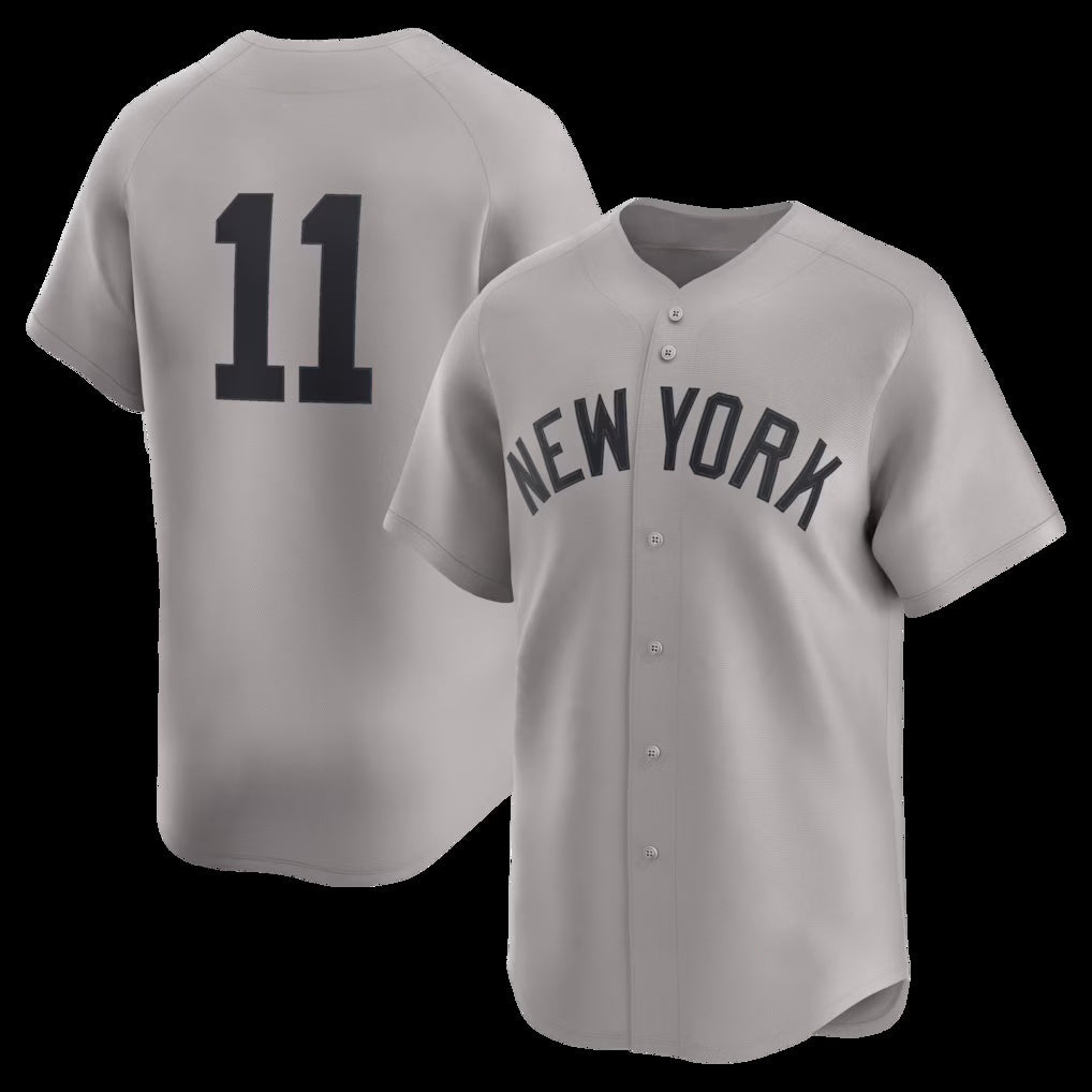 New York Yankees #11 Anthony Volpe Gray Tomch Road Limited Player Jersey
