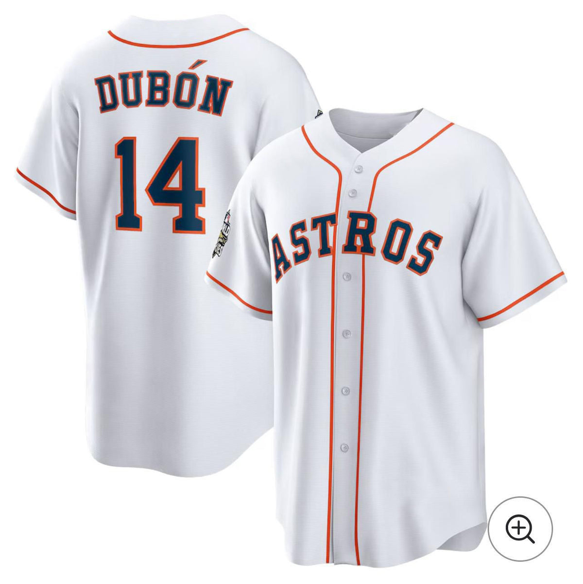 Houston Astros #14 Mauricio Dub¨®n White Tomch Home Jersey