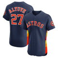Houston Astros #27 Jose Altuve Navy Thaam Alternate 2 Elite Player Jersey