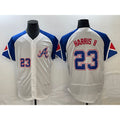 Atlanta Braves #23 Michael Harris II Number White Thaam 2023 City Connect Flex Base Stitched Jersey 2