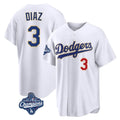 Los Angeles Dodgers #3 Edwin D¨ªaz Player Gold White Tomch World Series Meet 2026 Collection Stadium Limited Stitched Jerseys