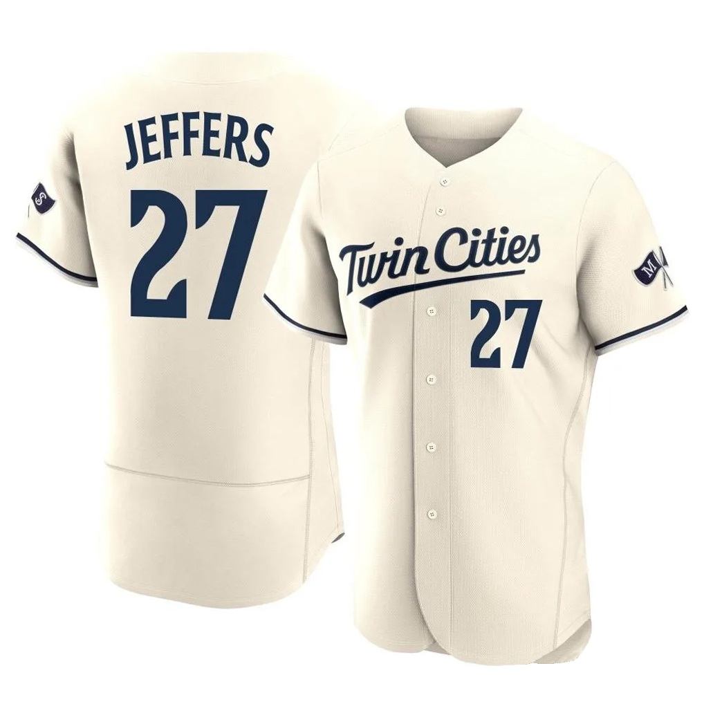 Minnesota Twins #27 Ryan Jeffers Player Cream TomchHome Limited Elite Stitched Jerseys