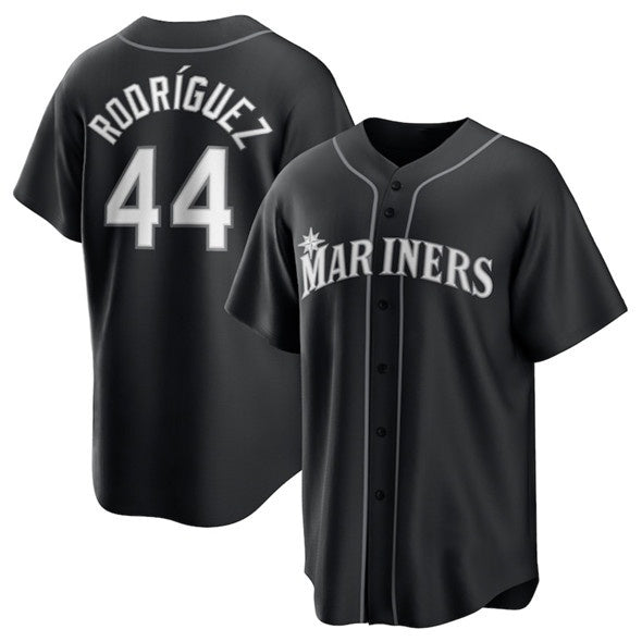 Seattle Mariners #44 Julio Rodr¨ªguez Black Tomch Lights Out Limited Stitched Jersey