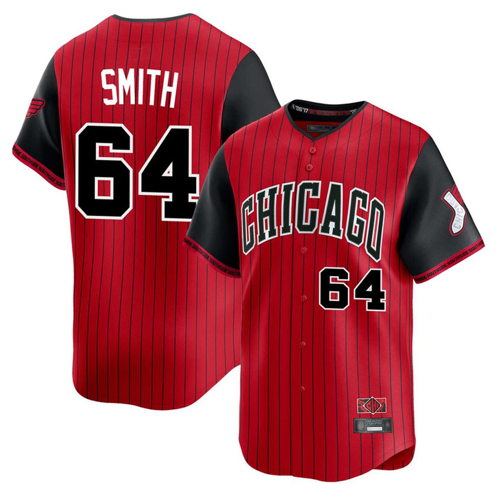 Chicago White Sox #64 Shane Smith Player Red Tomch City Connect Limited Home Stitched Jerseys