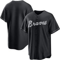 Atlanta Braves Blank Black Tomch Lights Out Limited Stitched Jersey