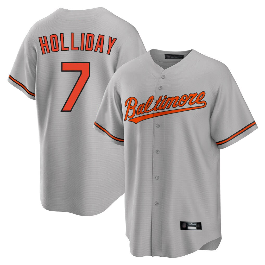 Baltimore Orioles #7 Jackson Holliday Player Gray Tomch Home Game Stitched Jerseys