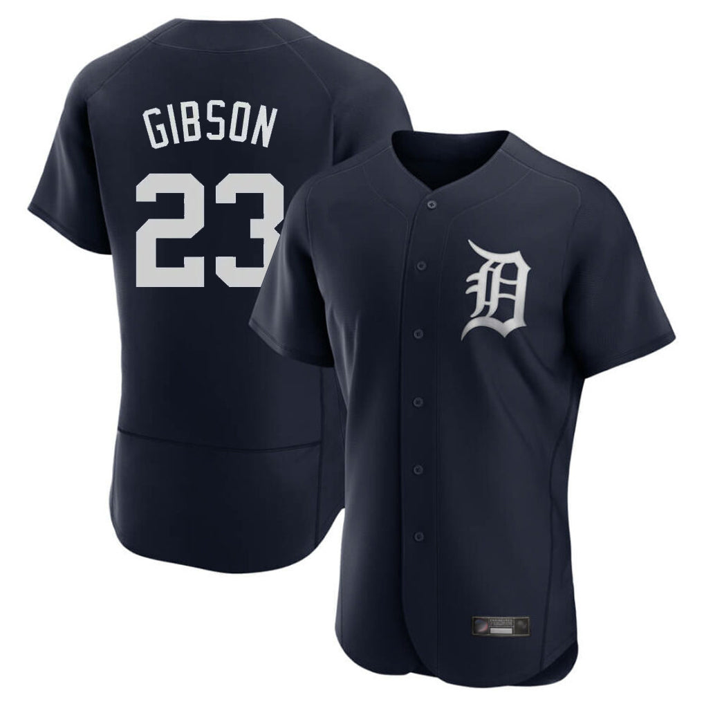 Detroit Tigers #23 Kirk Gibson Player Navy Tomch Limited Elite Home Stitched Jerseys