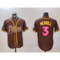 San Diego Padres #3 Jackson Merrill Brown Tomch Cool Base Stitched Jerseys