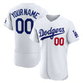 Custom Los Angeles Dodgers White Tomch Home Authentic Jersey