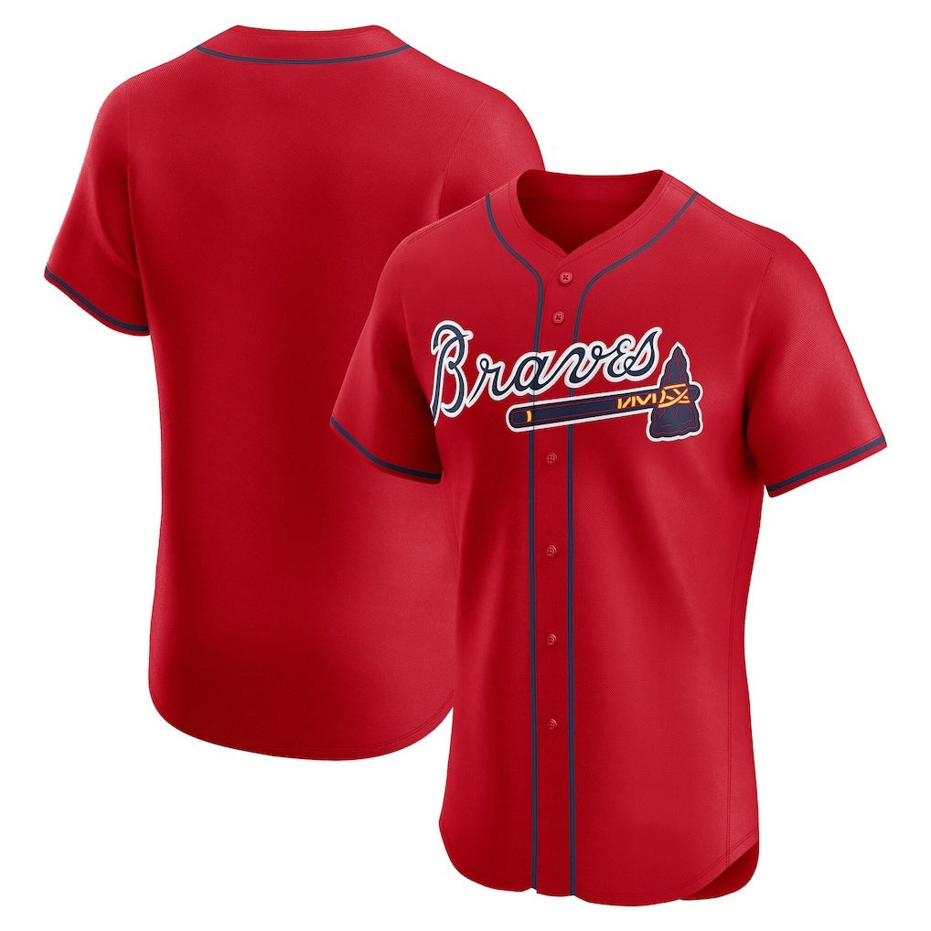 Atlanta Braves Red Tomch Alternate Elite Jersey