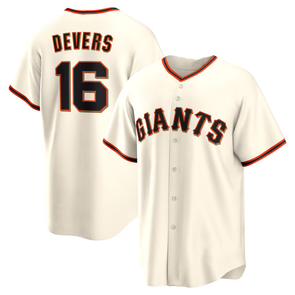 San Francisco Giants #16 Rafael Devers White Tomch Home Replica Player Jersey