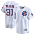 Chicago Cubs #31 Greg Maddux Player White Tomch Limited Home Game Stitched Jerseys