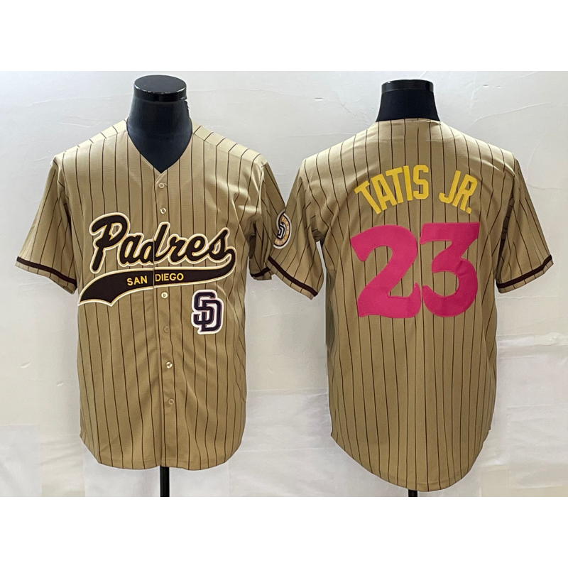 San Diego Padres #23 Fernando Tatis Jr Tan Tomch NEW 2023 City Connect Cool Base Stitched Jersey